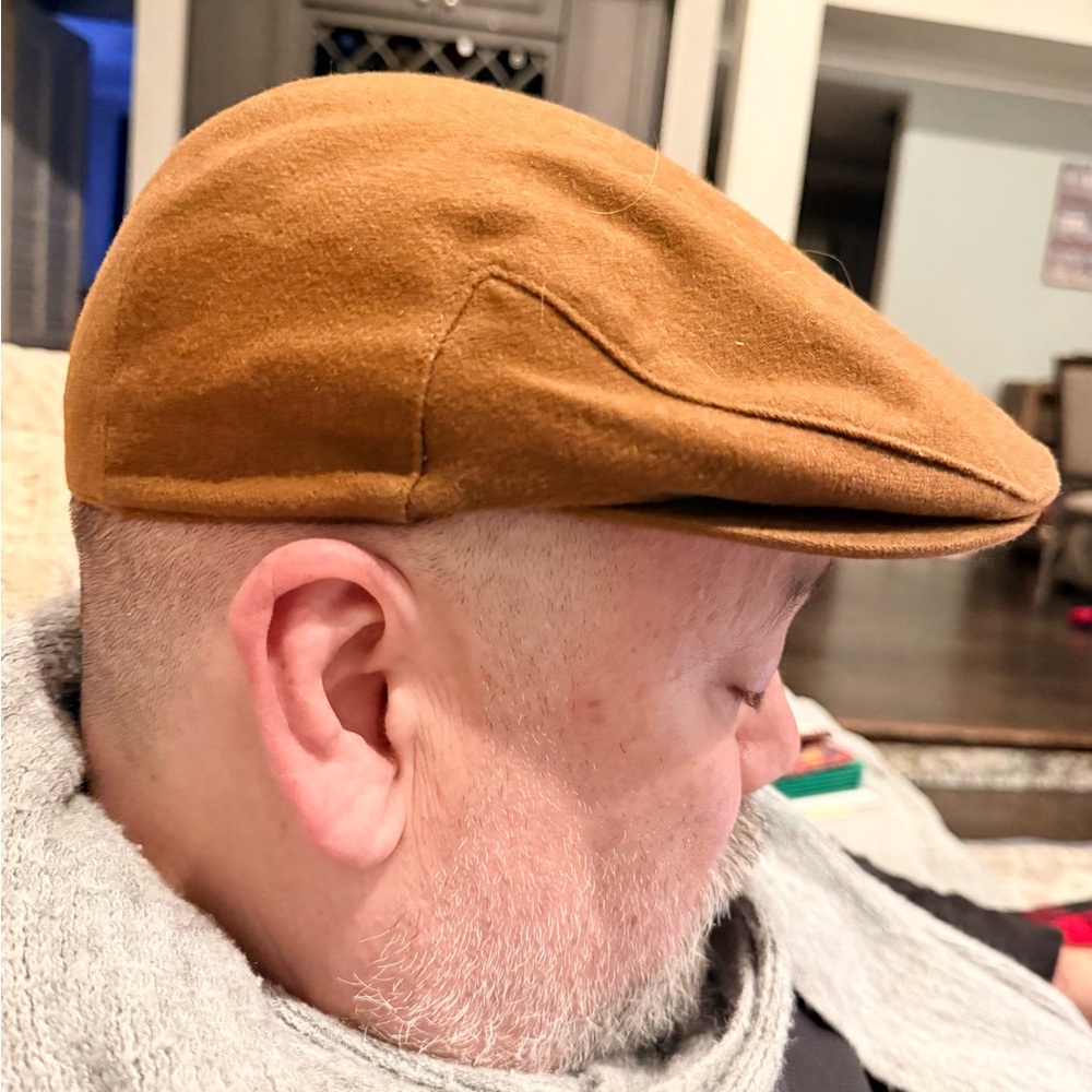 Autumn Cashmere Tan Flat Cap